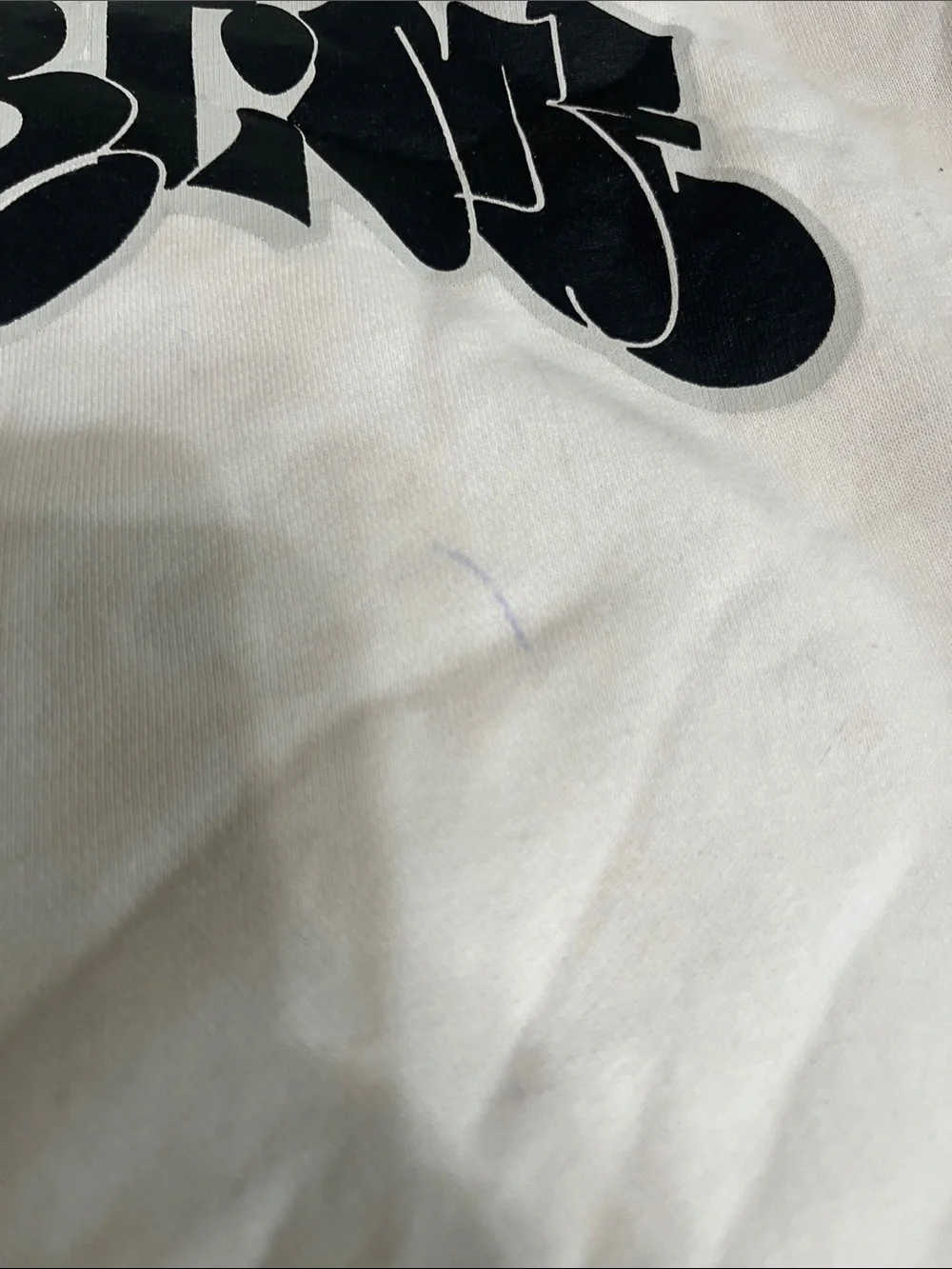 White Graphic Hoodie with Black Logo - Unbranded